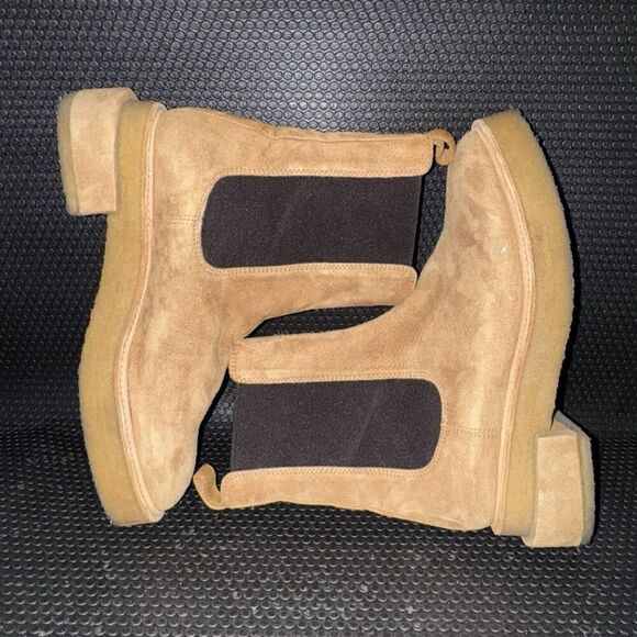 Frame La Canon Platform Brown Tan Chelsea Boot Bootie Chamois Womens Size 8.5 40 - Picture 5 of 8